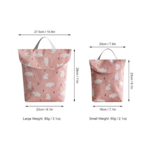 Pazly Büyük Kapasiteli Taşınabilir Bebek Bezi Çantası - Pratik Ve Şık Pembe Yıldız Desen Pembe