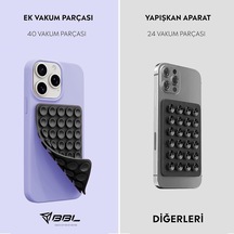 Telefon Arkasına Yapışan Silikon Vantuzlu Telefon Tutucu, Telefon Kılıfı Tutucu, Tüm Cep Telefonu Modellerine Uygun, Araç Telefon Tutucu, Ahtapot, Vakumlu Telefon Tutucu Siyah