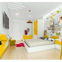 Riolight Modern Sari Içi Beyaz Bebek,Çocuk,Genç Odasi Için Tekli