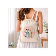 Ghostbastır Design Bluey Büzgülü Keten Çanta C045 Bej