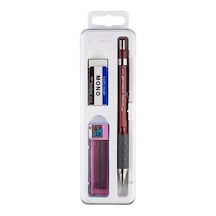 Tombow Sh-300 Grip 0,7 Mm Bordo Uç Silgi Kalem Seti