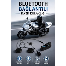 Kask Kulaklığı Motosiklet Intercom Interkom Dinleme Konuşma Özellikli Su Geçirmez
