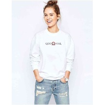 God Of War Baskılı Beyaz Kadın Sweatshirt (528355280)