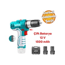 Total Çift Akülü Darbeli Vidalama Matkap 12 V Li-on 1500 Mah