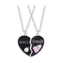 İkili Best Friends Kolye Siyah