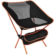 Hyt - Taşınabilir Katlanır Sandalye Açık Kamp Piknik Katlanır Tabure Alüminyum Alaşımlı Otonom Kamp Tekli Sandalye-siyah - Turuncu