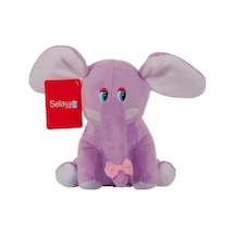 Sevimli Oturan Fil Peluş Oyuncak Uyku Arkadaşı 20 Cm Lila