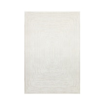 Viskon Bambu Dokuma Halı Yumuşak Dokulu Modern Sık Dokuma Salon Halısı Queen 8112 Gri Beyaz