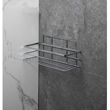 Banyo Köşe Rafı Tek Katlı Şampuanlık Duvara Monte Çok Renkli