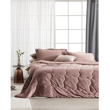 Madame Coco Kaira Çift Kişilik Comforter Set - Pudra Pudra