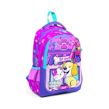 Coral High Kedi Köpek Desenli Kız Çocuk İlkokul Çantası ve Günlük Sırt Çantası