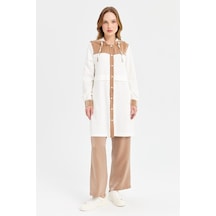Esswaap Oysh Kumaş Kapişon Detaylı Giy Çık Tunik Camel-camel Camel