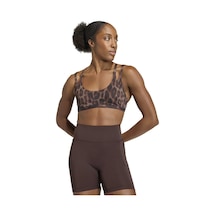 Earstr/black/prınt Adidas Kadın Koşu - Yürüyüş Sporcu Sütyeni Bra Opt Aop Ls B Kf5702 Kahverengi
