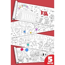 29 Ekim Cumhuriyet Bayramı Dev Boyama Kağıdı Boyama Rulosu Büyük Boy 5 Metre - 807969423