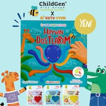 Hayvan Dostlarım Ilk Oyun Hamuru Aktivitesi Ve 3x125 Gr Doğal Oyun Hamuru