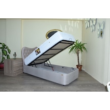 Bengimobilya Baza-Başlık Ortopedik Yatak Standart Silin Kumaş Model Metal Fırı