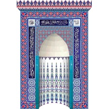 Armada Çini 180x290 Ks-5 Rumi Çini Mescit Mihrap Cami Mihrapları