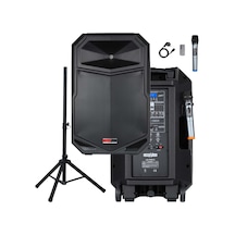 Lastvoice Ls-p2915 Portatif Taşınabilir Mikrofonlu Şarjlı Ses Sistemi Hoparlör 15 İnç 850 Watt