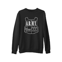 Bts - Army Siyah Erkek Kalın Sweatshirt
