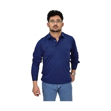 Erkek Gömlek Yaka Uzunkol Tişört T6063 Bgl-st04542 İndigo