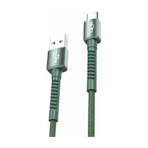 Linktech K552 Type-c Usb 3 A 1 MT Metal Başlı Data Şarj Kablosu