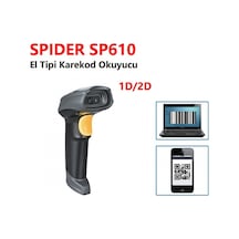 SPIDER El 2D Imager SP610 USB El Tipi Kareko   Okuyucu Ayaklı