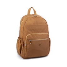 Nas Bag Büyük Boy Unisex Hafif Ve Su Geçirmez Çok Gözlü Sırt Çantası Hardal
