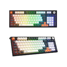 Mavi Switch, Hot Swap, Eva Süngerli - Rgb Kablolu Mekanik Oyuncu Klavyesi, Knob Kontrollü Ses Ve Işık Ayarı, Numpadli Full Size Gaming Keyboard, Türkçe Q Klavye, Gasket Yapı Rgb Gaming Kablolu Klavye