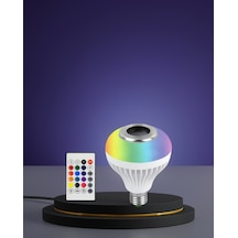 Led Ampul Renkli Işık Dahili Hoparlör Xuczlambahoparlörrr-2
