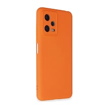 Xiaomi Redmi Note 12 5g Kılıf Nano İçi Kadife Silikon - Turuncu 0.2M-Çok Renkli
