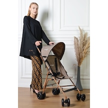 Baston Bebek Arabası Gold-kahve