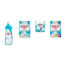 Aquabor Doğal Mineralli Elde Bulaşık + 4 Kg Beyaz + Tablet + 4 Kg Renkliler 4 Lü Set