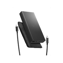 Spigen 20000 Mah Alüminyum Kasa 30w Usb-c + Usb-a Giriş / Çıkış Hızlı Şarj 3 Portlu Powerbank / 1 Metre Type-c Harici Kablolu Taşınabilir Şarj Cihazı + Taşıma Çantası Ea3020 Black Siyah