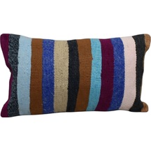 Zehra Abla Halı Yeni El Dokuma Dekoratif Lumbar Kilim Kırlent Yastık Kılıfı 6102