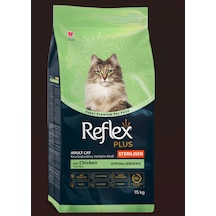 Reflex Plus Sterilised Tavuklu Kısırlaştırılmış Yetişkin Kedi Maması 15 KG