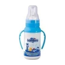 Bambino Silikon Kiraz Uçlu Kulplu Cam Biberon 125 ML (Bpa 0)