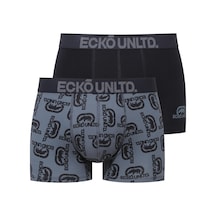 U.S. Polo Assn. Ecko Lacivert - Baskılı 2'li Boxer Lacivert
