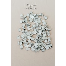 Oya Abiye Bileklik Kolye Pleksi Metalik Plastik Pul Gümüş Renk 24 Gram 465 Adet - Bnc569