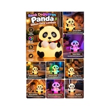 Sevimli Panda Silikon Gece Lambası Renkli Işık Modu Dokunmatik Kontrollü Aydınlatma . 43933288