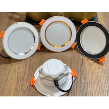 7W 3 Renk Sıva Altı Led Downlight Spot - Siyah Krom Kasa