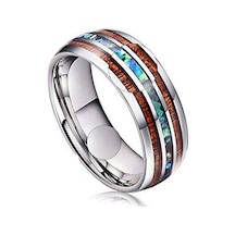 Sones Erkekler İçin Seramik Tungsten Çelik Ejderha Doku Yüzük, Yüzük Boyutu: 5 Çok Renkli