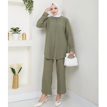 Lovie Moda Kadın İkili Bürümcük Takım Haki Lovie Moda Kadın İkili Bürümcük Takım Haki