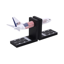 Zekupp Boeing 737-800 1/100 Ölçekli USA Temalı Maket Uçak Kitap Tutucu