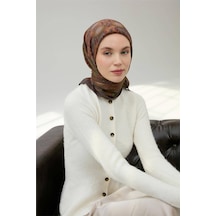 Silk Home Viskon Velora Eşarp Toprak Çok Renkli Desenli Tok Duruşlu 90x90