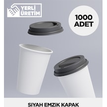 12 Oz Emzik Kapak Siyah Veya Beyaz - 1000 Adet Siyah