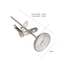 Fortunelane Altın Büyük Diskli El Çekim Termometresi - Hızlı Ölçüm, Büyük Ekran, Süt Köpüğü Ve Kahve Isısı Kontrolü