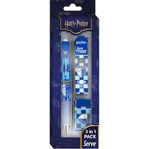 Serve Deep Üçlü Set 0.7 Mm Mekanik Versatil Kalem Harry Potter Ravenclaw Damalı - Mavi Çok Renkli