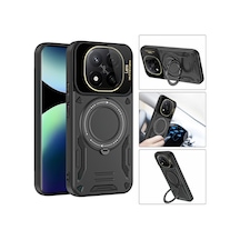 Note 14 Pro 5g Kılıf Joy Lens Standlı Kapak - Mor Çok Renkli