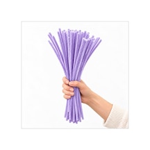 Şönil Çubuk 8 Mm Kalınlık 30 Cm Uzunluk, 100 Adet - Lila