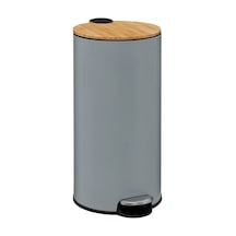 5five Çöp Kovaları Simply Smart Bambou 30 Lt Metal Antrasit